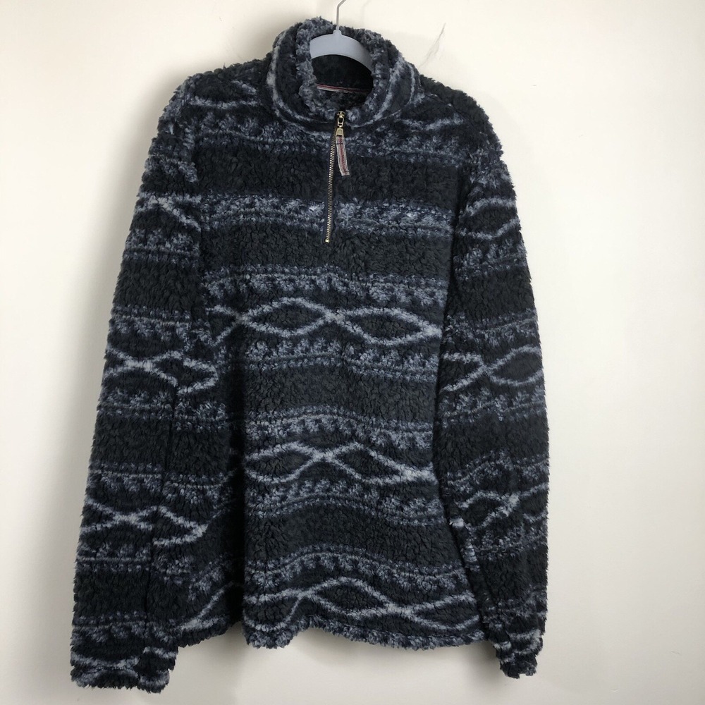 Alpine Sherpa 1/4 Zip Pullover Fleece Sweater Men's Navy XXL New Outdoor Soft